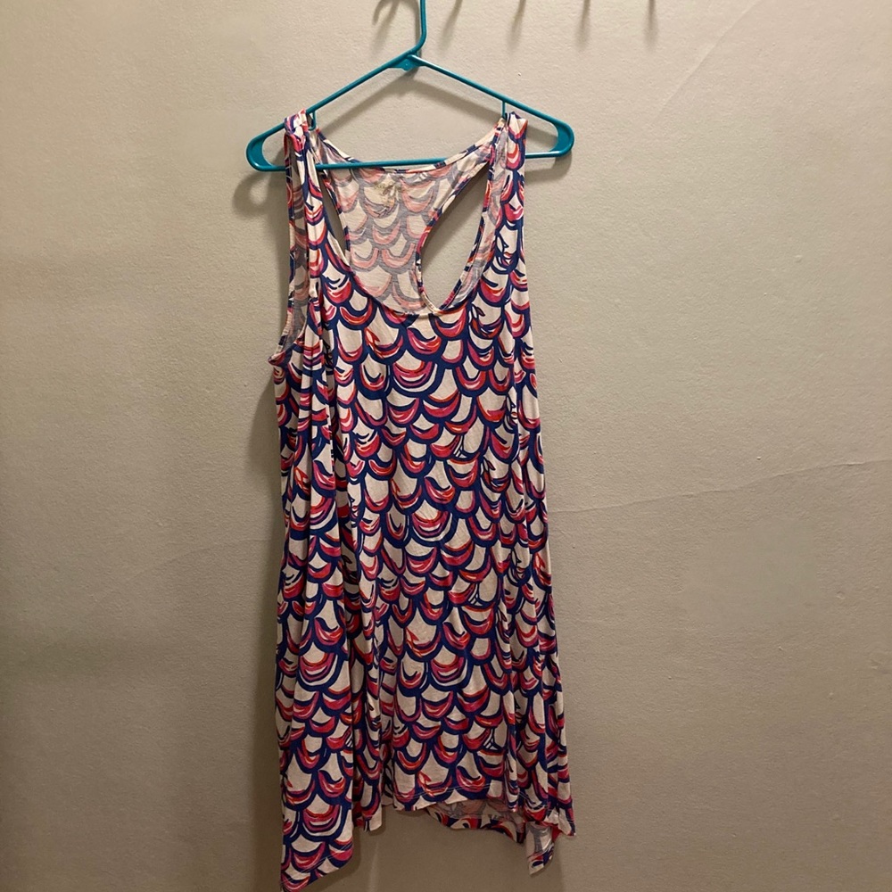 Lilly Pulitzer pink and blue cotton swing dress